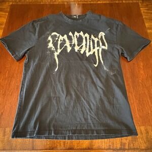 Revenge Logo Graphic T-Shirt Black Streetwear Hype Tee Size Large